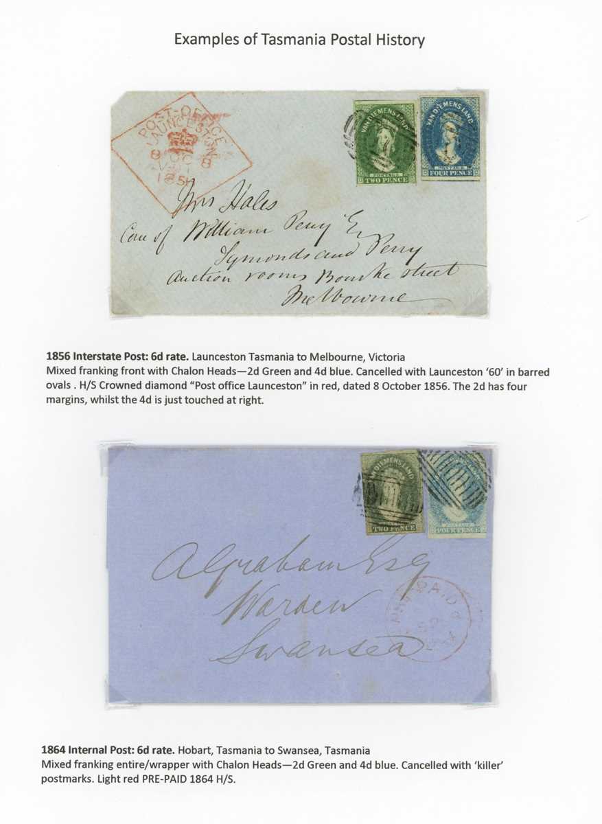 Chalon heads specialized stamp collection in an album with Nova Scotia 1851-7 1d plate proof in - Bild 18 aus 18