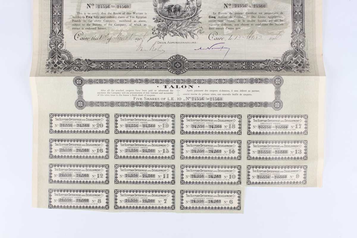 SHARE CERTIFICATES. An Ottoman Railway Company from Smyrna to Aidin £20 share certificate, No. - Image 26 of 43