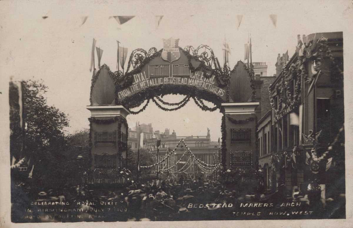 A collection of 34 postcards of Warwickshire including photographic postcards titled ‘Bedstead