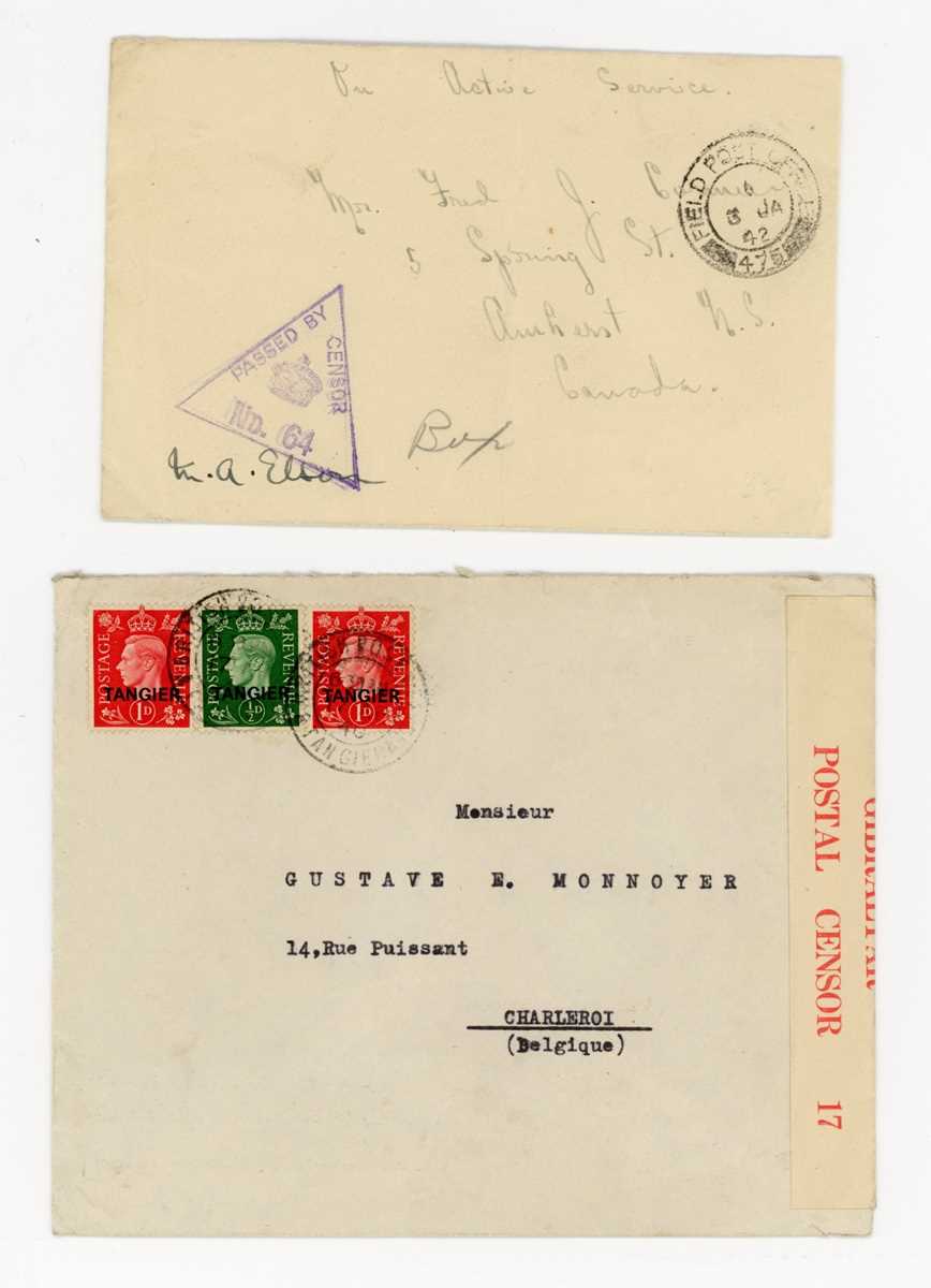 Gibraltar Second World War postal history with censor markings, field post offices, undercover mail, - Image 4 of 10