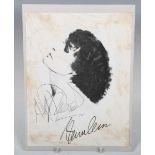 AUTOGRAPH. An autographed stage prop from 'Sunset Boulevard' signed by 'Norma Desmond' during a