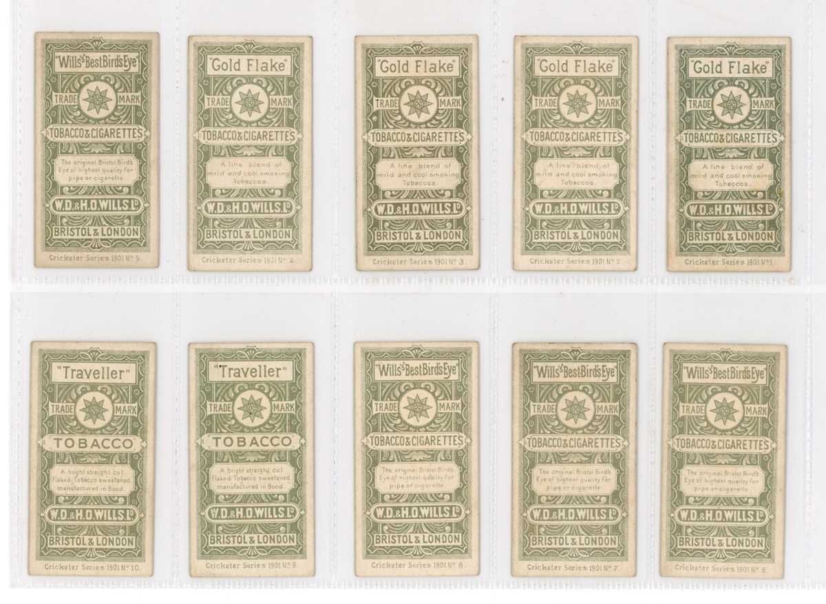 A set of 50 Wills 'Cricketers Series' cigarette cards circa 1901, together with 16 Wills ‘ - Image 3 of 19