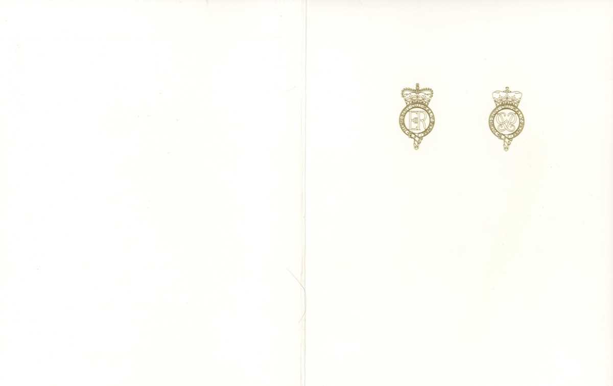 AUTOGRAPH, ROYALTY. A royal Christmas card from 1999 signed by Queen Elizabeth II and Prince Philip, - Bild 2 aus 2