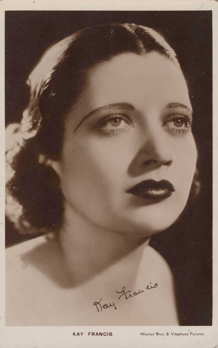 A collection of approximately 135 postcards of actors and actresses, a few autographed, others