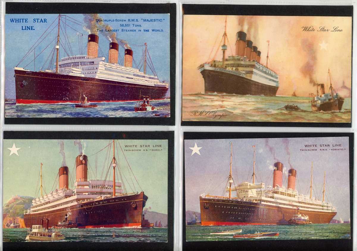 An album containing approximately 176 postcards of shipping interest, including postcards - Bild 6 aus 8