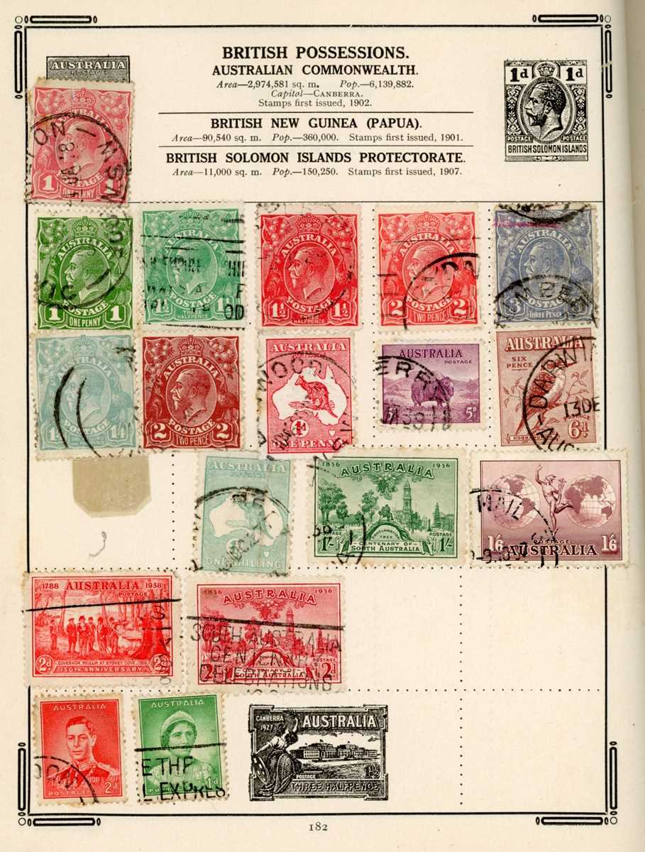 World stamps in albums in albums with Great Britain, British Commonwealth mostly early stamps. - Bild 4 aus 6