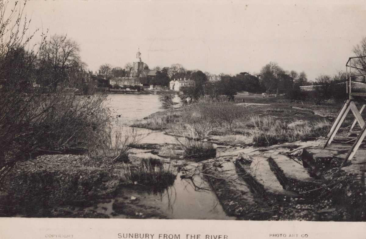 A collection of 45 postcards of Sunbury-on-Thames in Surrey, including postcards titled ‘Sunbury - Image 9 of 10