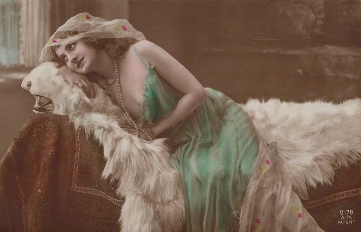 A collection of 27 hand-tinted postcards of erotic or risqué interest, most photographic. - Image 2 of 8