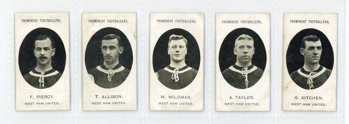 A group of 15 Taddy ‘Prominent Footballers’ cigarette cards circa 1907-1909, all West Ham players, - Image 4 of 5