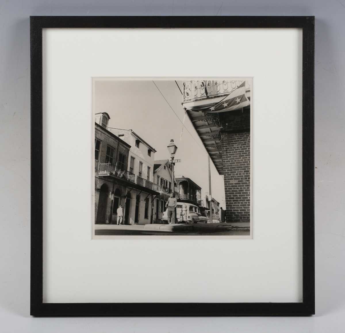 PHOTOGRAPHS. A black and white photograph of a Triumph TR4 driving along a street-lit road, 1960s or - Bild 5 aus 8