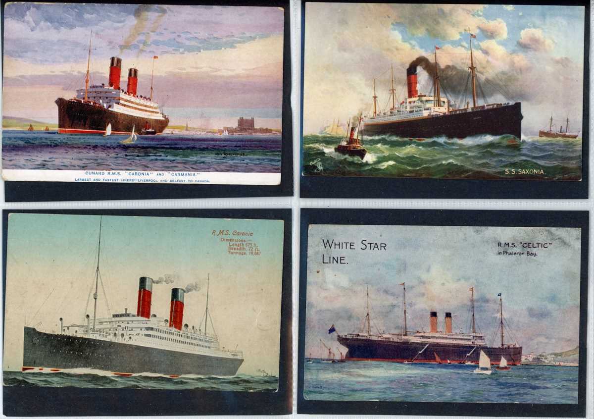 An album containing approximately 176 postcards of shipping interest, including postcards - Bild 5 aus 8