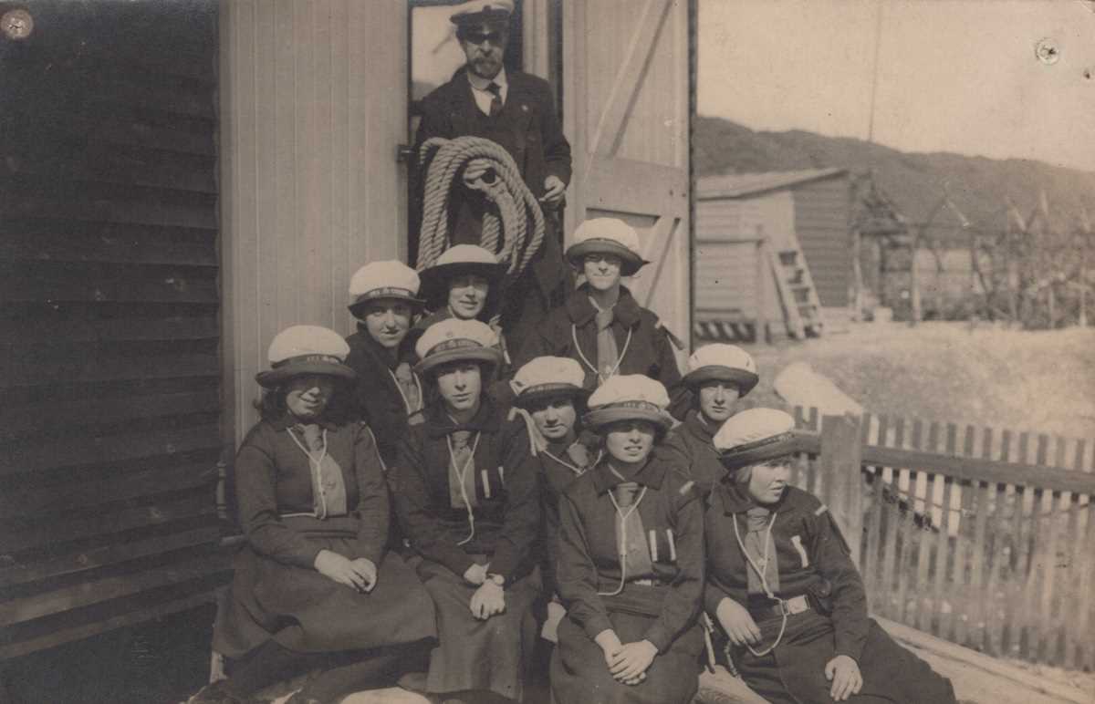 A collection of 16 photographic postcards of girl Sea Scouts. - Image 12 of 16