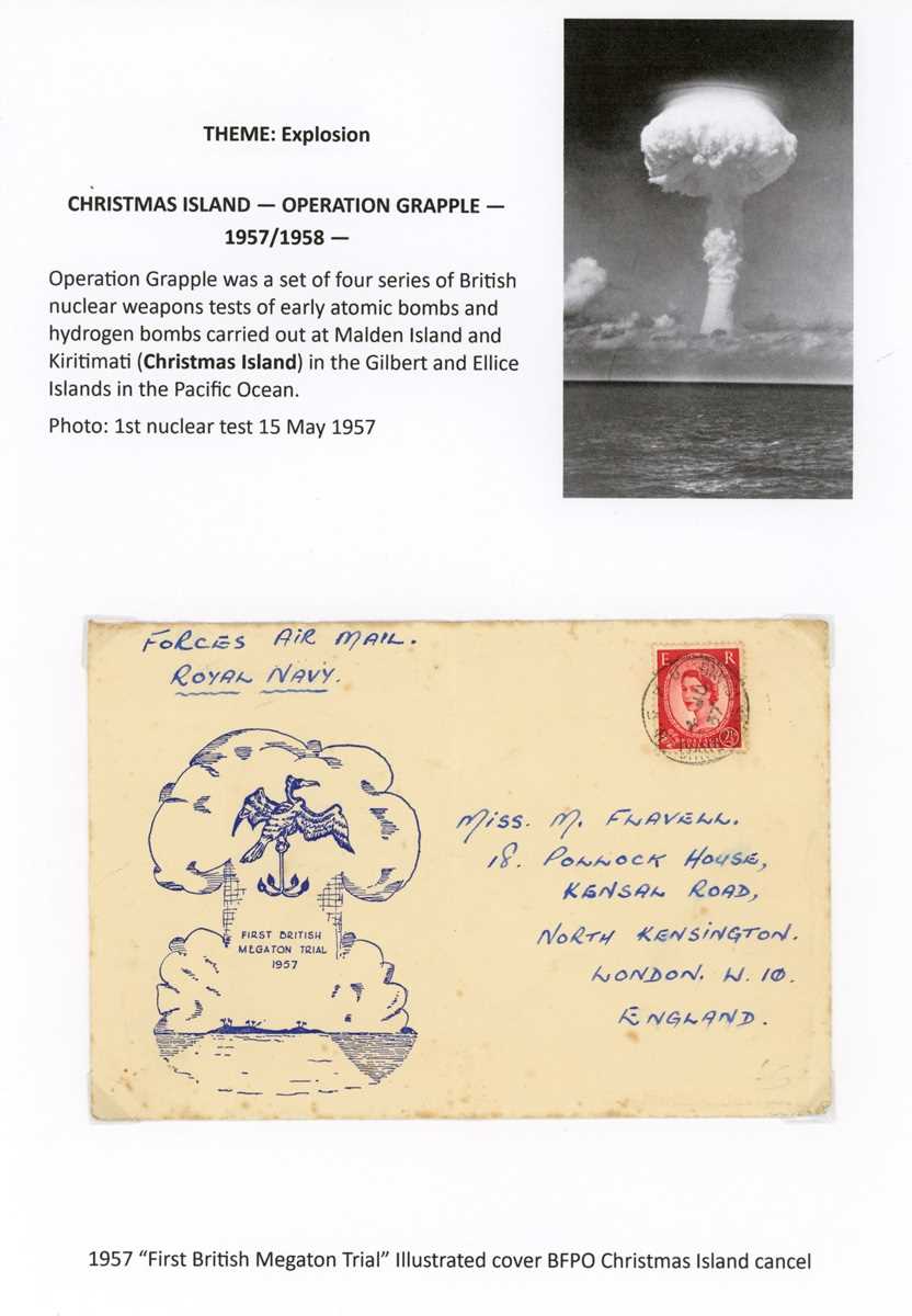 Thematic collection on 'Explosions' with covers of Atomic Bomb Test 1957/58 on Christmas Island, - Bild 2 aus 14