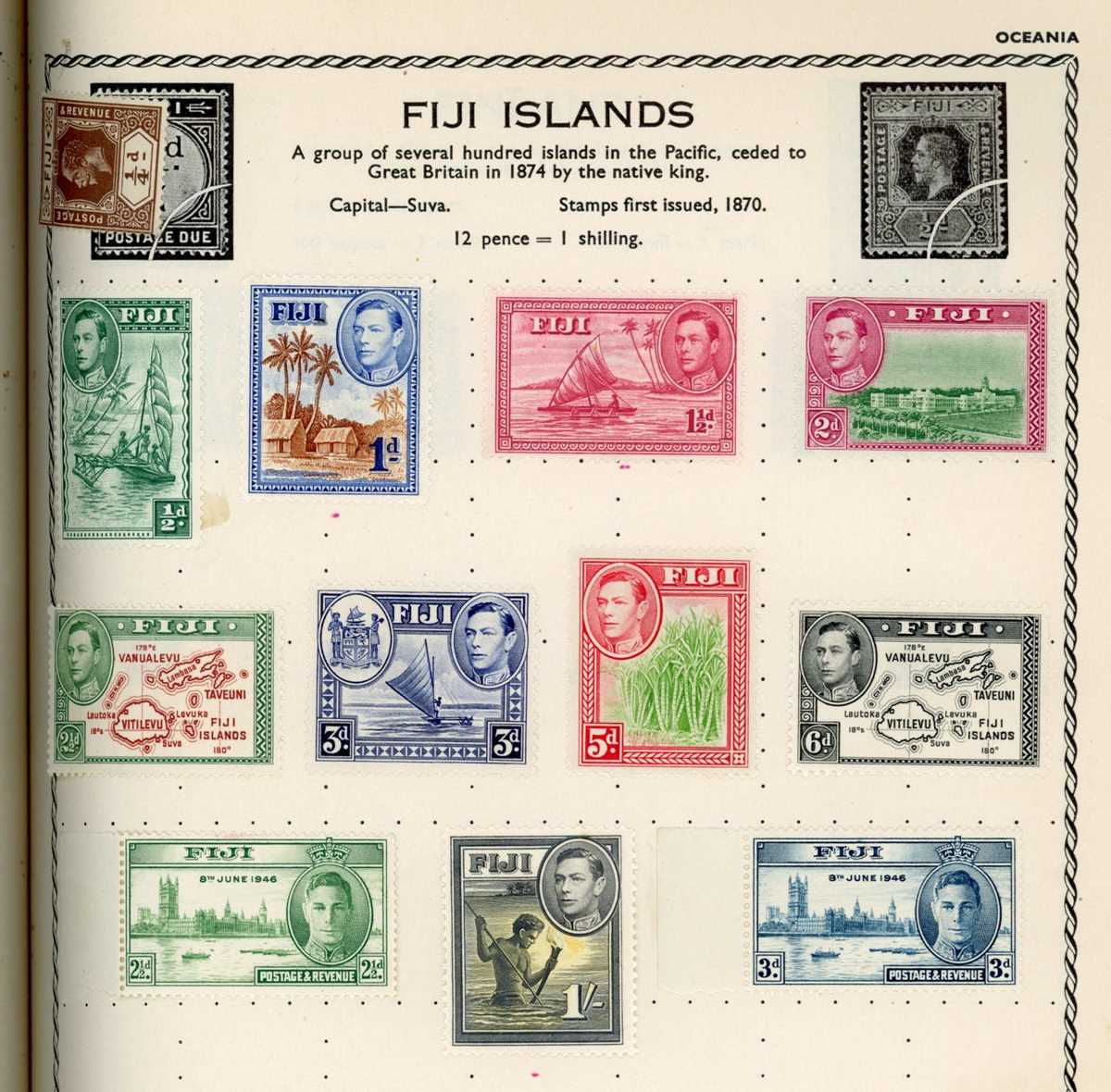 World stamps in Triumph album with Great Britain British Commonwealth, nothing after 1950s. - Image 3 of 5