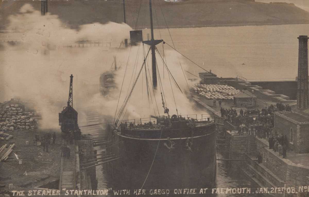 A group of eight postcards of shipwrecks and disasters, including postcards titled ‘Wreck of SS - Image 5 of 8