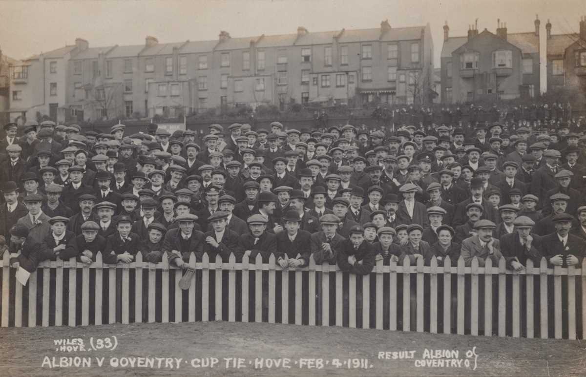 A group of 8 photographic postcards relating to Brighton and Hove Football Club, including a 1908- - Image 2 of 8