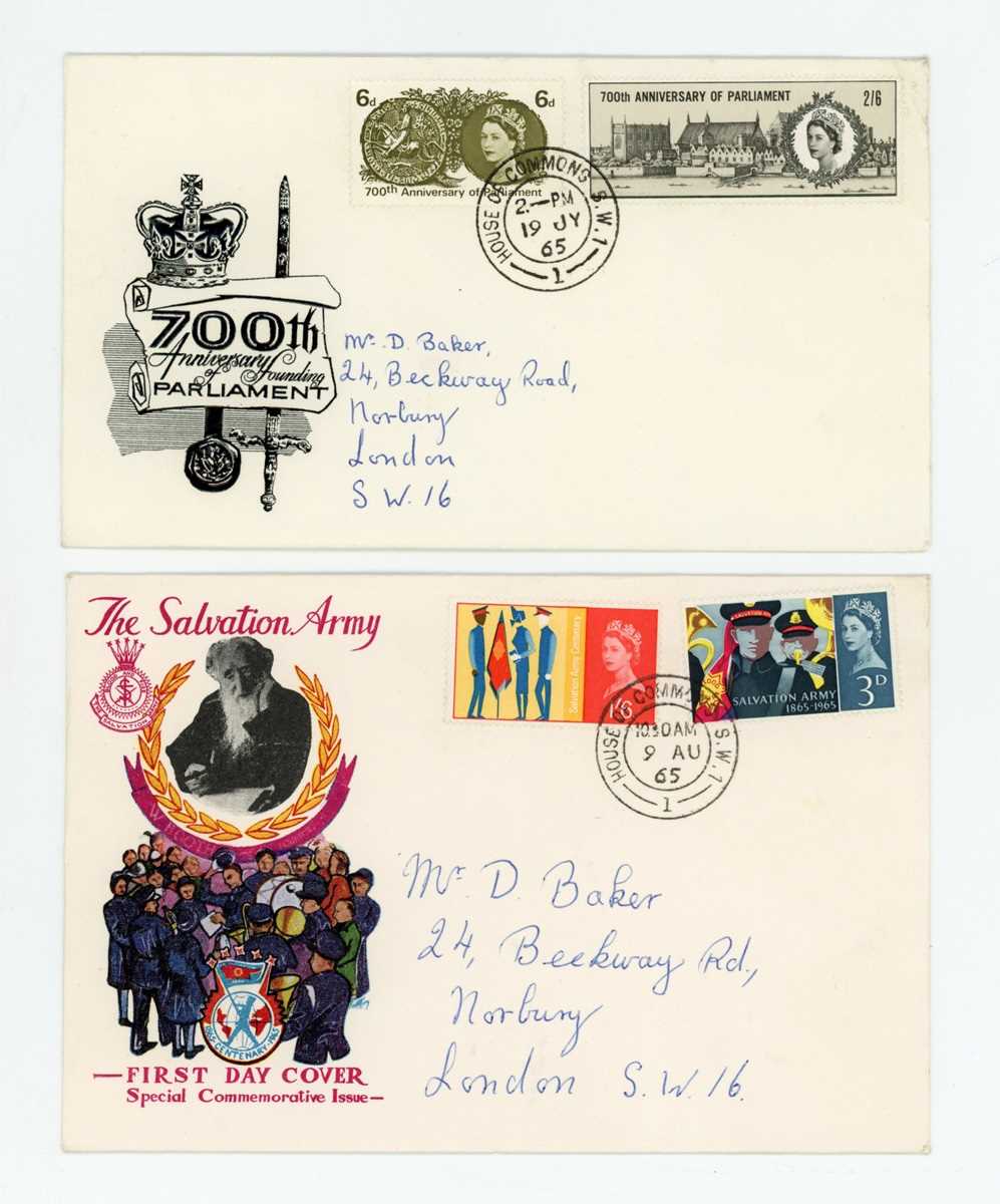 World stamps in albums with Great Britain first day covers 1960-90s with House of Commons - Bild 3 aus 6