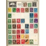 World stamps in Triumph album with Great Britain British Commonwealth, nothing after 1950s.
