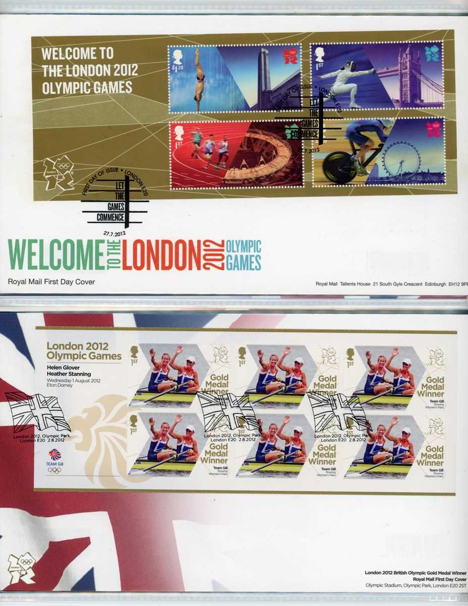 Great Britain first day covers in ten albums from 1953-2014, including 2012 Olympics sheetlets, plus - Bild 3 aus 10