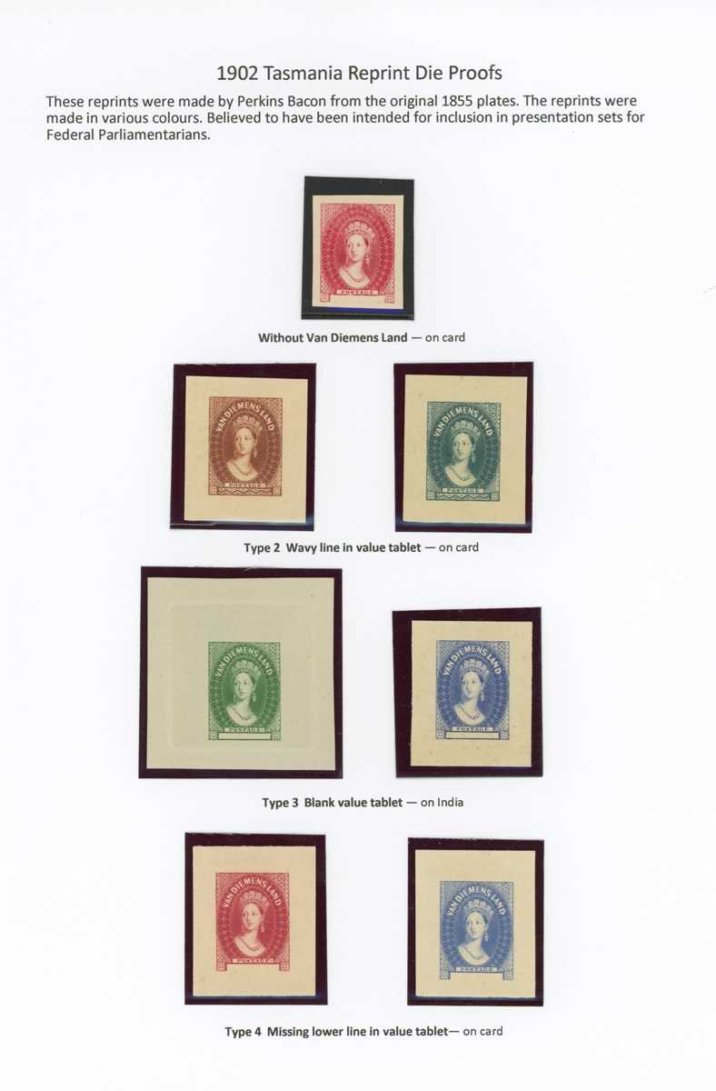 Chalon heads specialized stamp collection in an album with Nova Scotia 1851-7 1d plate proof in - Bild 17 aus 18