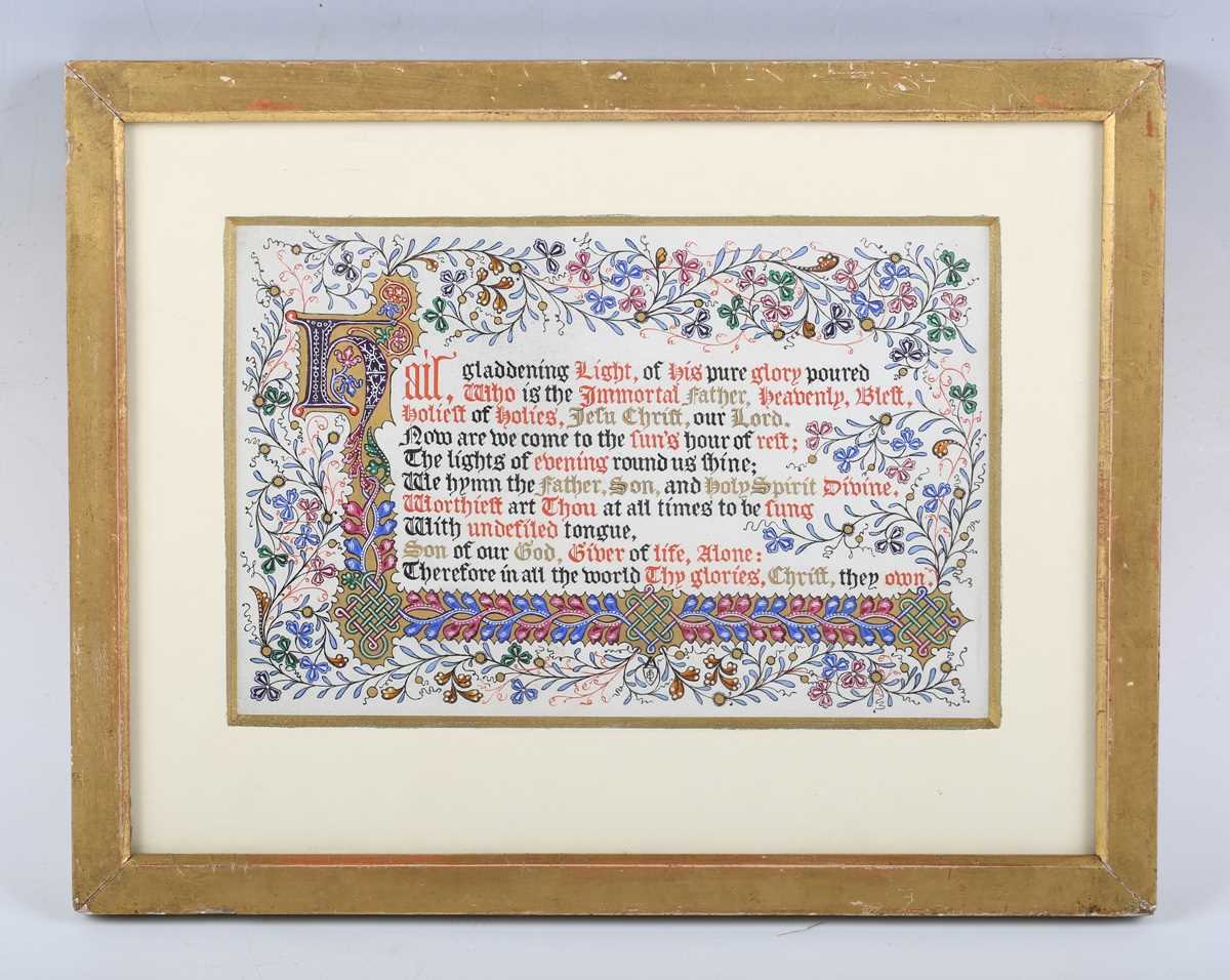 ILLUMINATED MANUSCRIPT. An illuminated manuscript on vellum in the style of, or possibly by, Owen