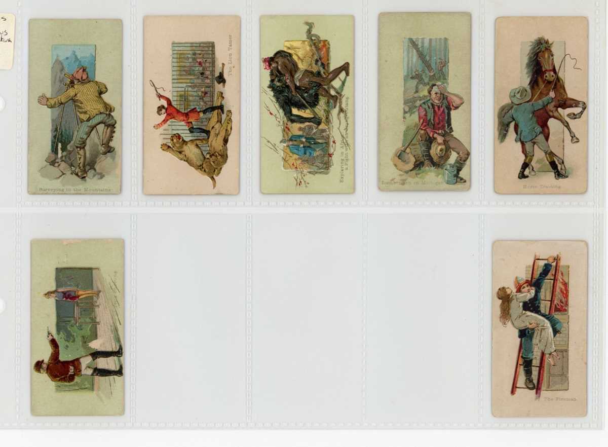 A collection of approximately 110 American cigarette cards, including 11 Moore & Calvi large size ‘ - Image 10 of 12