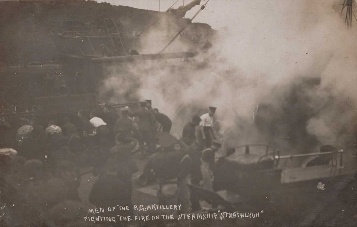 A group of eight postcards of shipwrecks and disasters, including postcards titled ‘Wreck of SS - Bild 6 aus 8