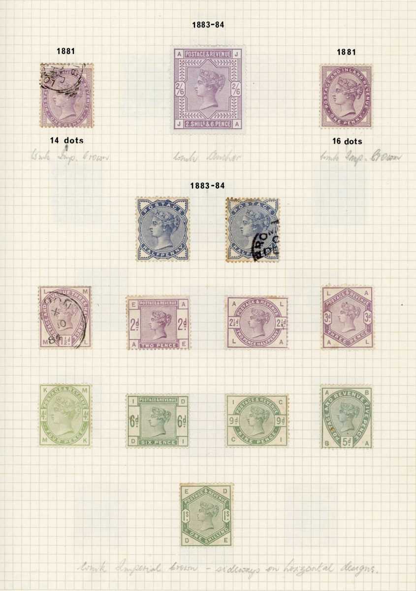 Great Britain stamps in an album from 1840 1d black used (4), 2d blue, 1847-54 6d, 10d embossed, - Bild 5 aus 6