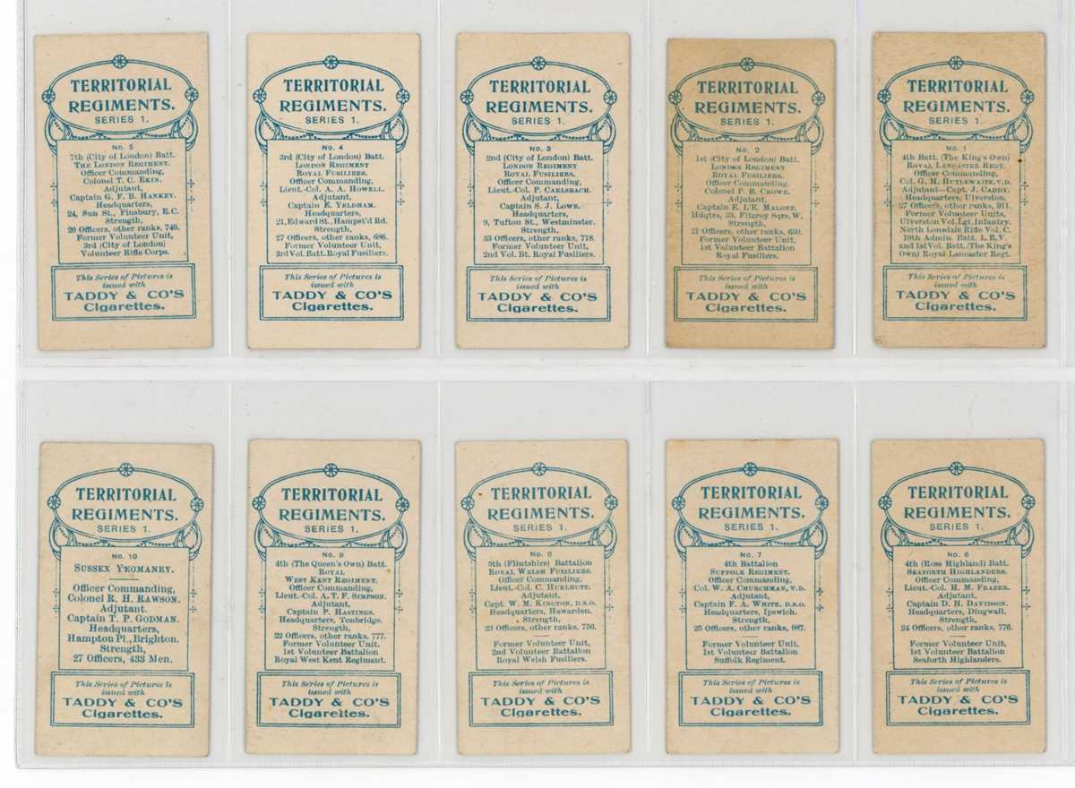 A set of 25 Taddy 'Territorial Regiments' cigarette cards circa 1908. - Bild 3 aus 7