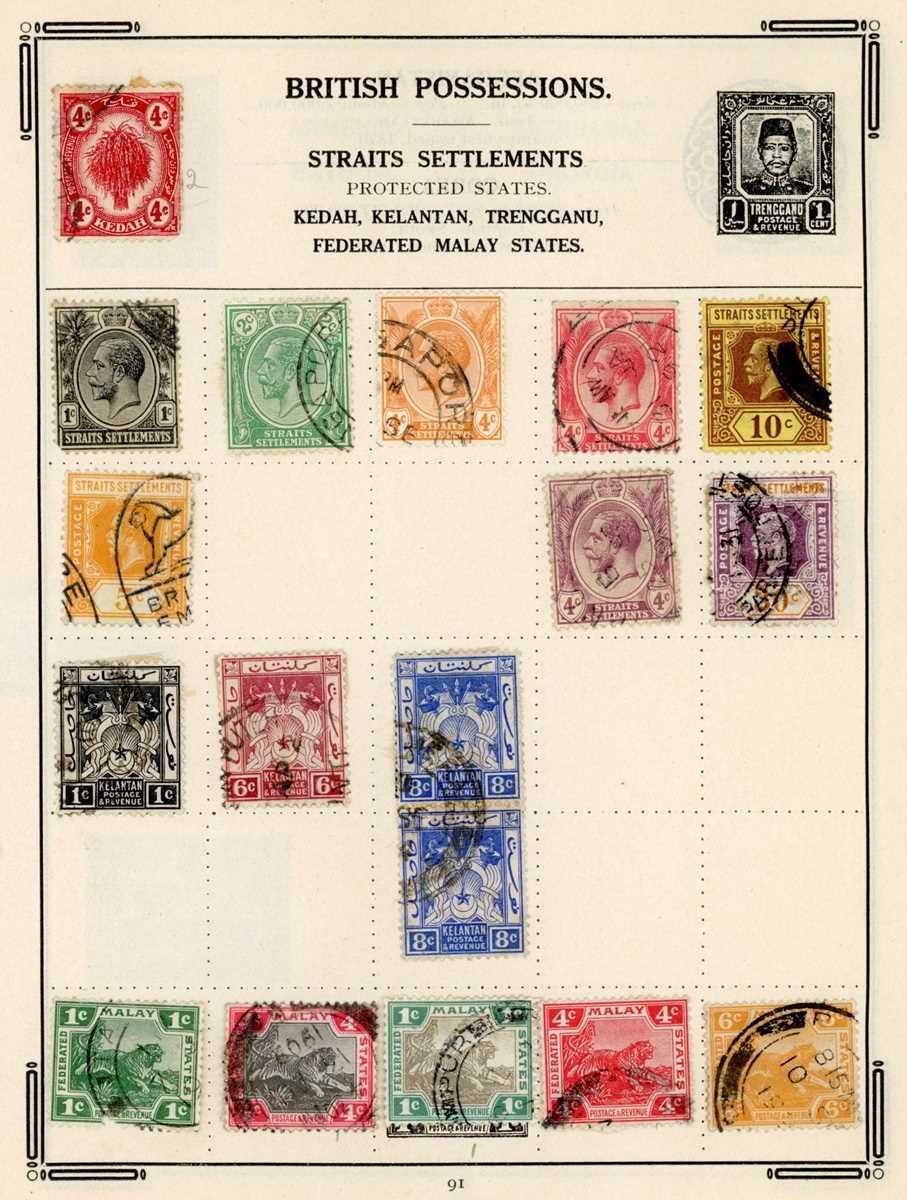 World stamps in albums in albums with Great Britain, British Commonwealth mostly early stamps. - Bild 2 aus 6
