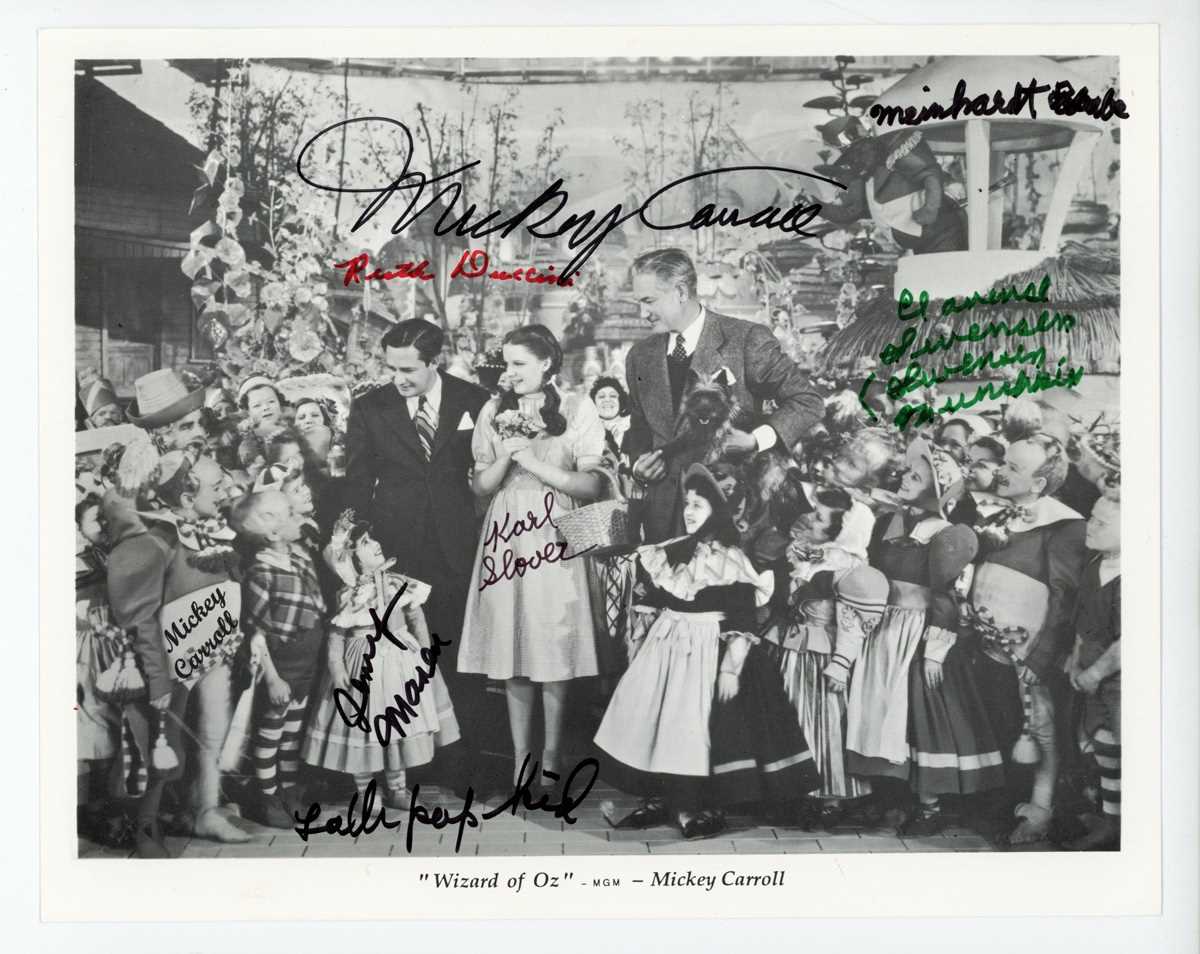 AUTOGRAPHS, THE WIZARD OF OZ. A group of seven signed photographs of actors from The Wizard of Oz, - Image 8 of 8