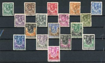 Northern Rhodesia stamps 1925-29 ½d to 20 shillings used set.