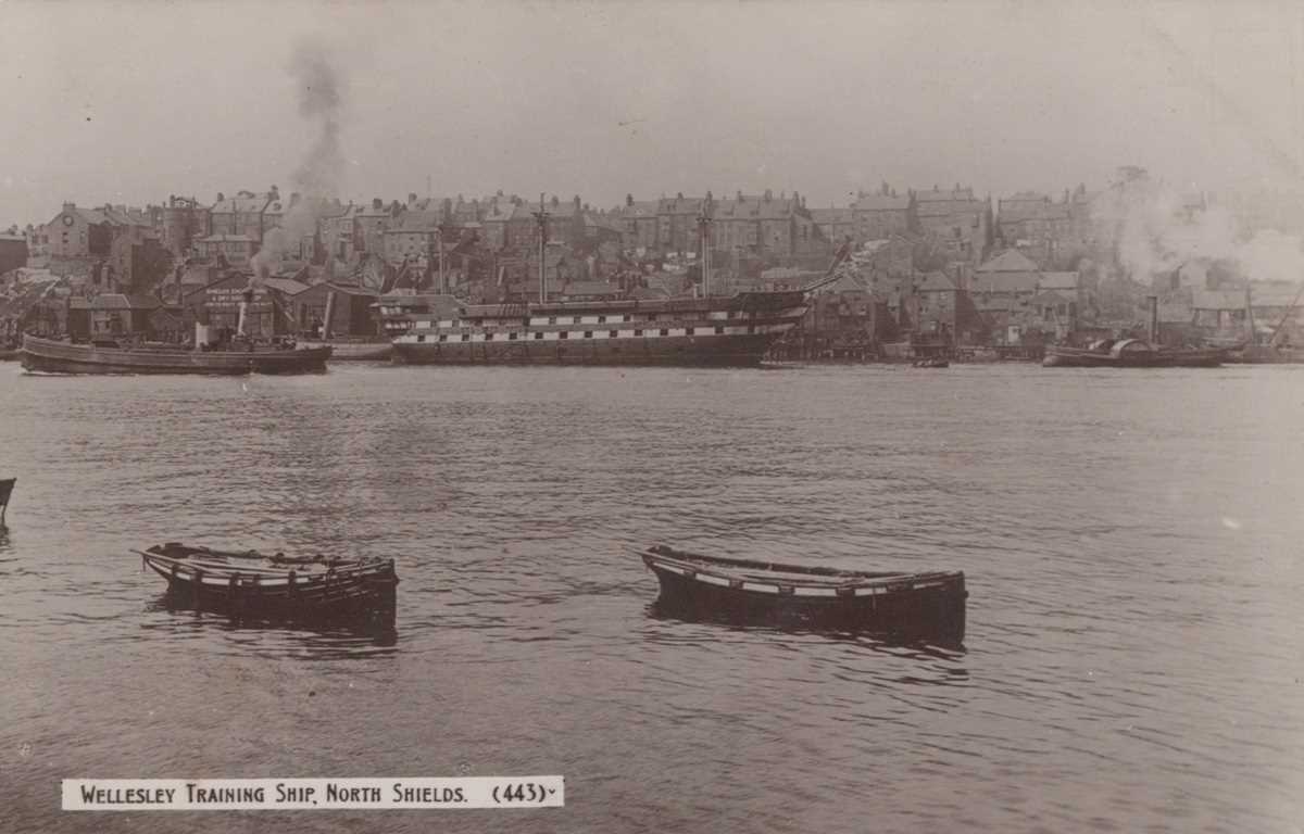 A collection of 12 postcards relating the Wellesley Training Ship in North Shields, including a - Image 2 of 7