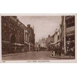 A collection of 45 postcards of Staffordshire, including photographic postcards titled 'Dudley