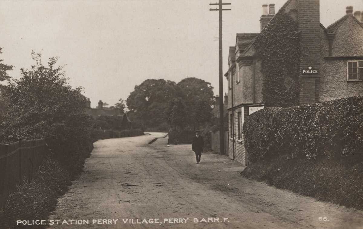 A collection of 32 postcards of Warwickshire including photographic postcards titled ‘Police Station