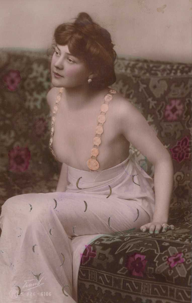 A collection of 27 hand-tinted postcards of erotic or risqué interest, most photographic. - Image 5 of 8