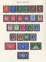 Great Britain stamps in three Windsor albums with fine unmounted mint collection from 1952-1985 with