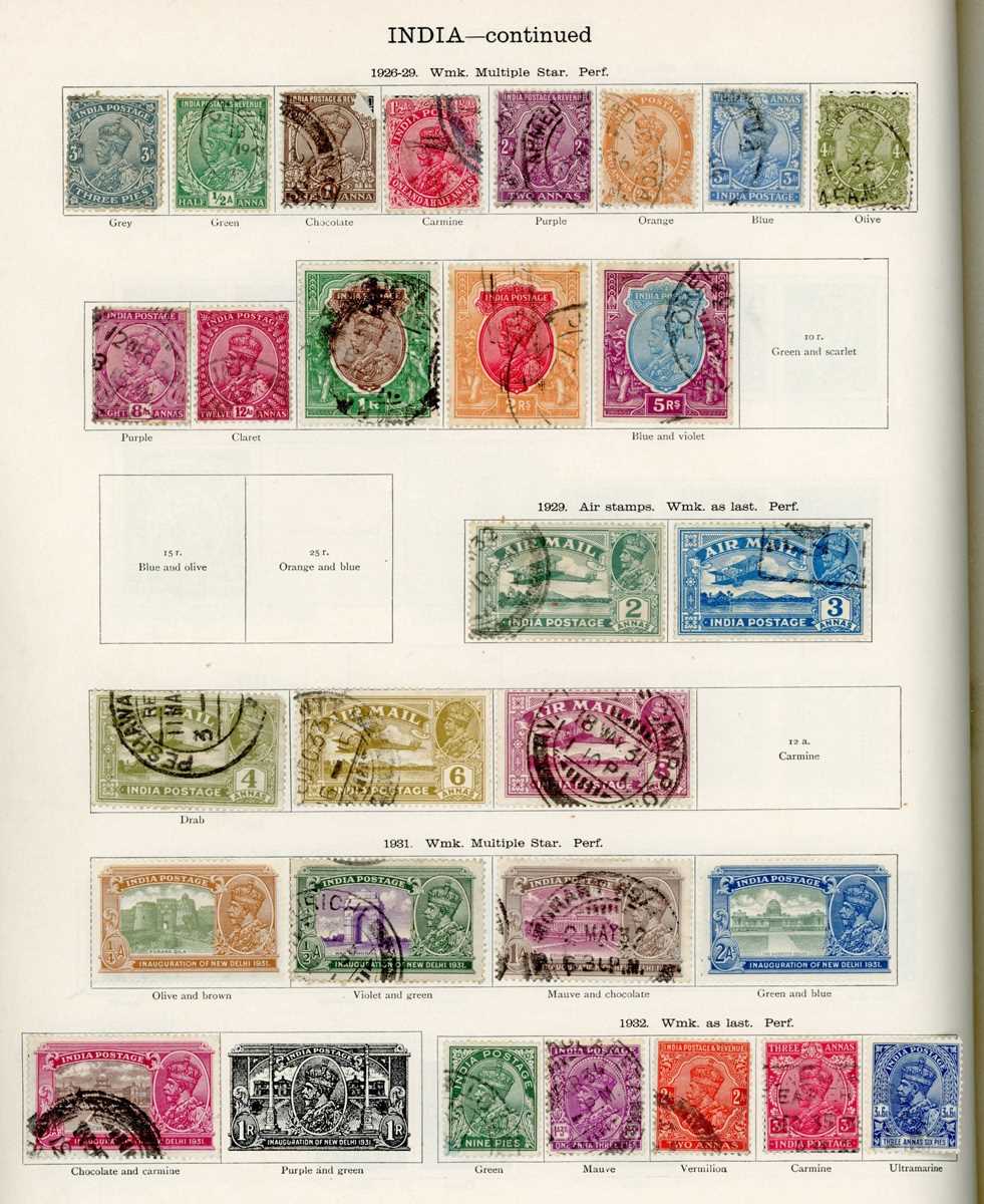 Two New Ideal albums British Empire 1840-1936 with Great Britain, India, Mauritius used in