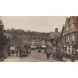 A group of eight postcards of Surrey including photographic postcards titled ‘High Street, Sutton,