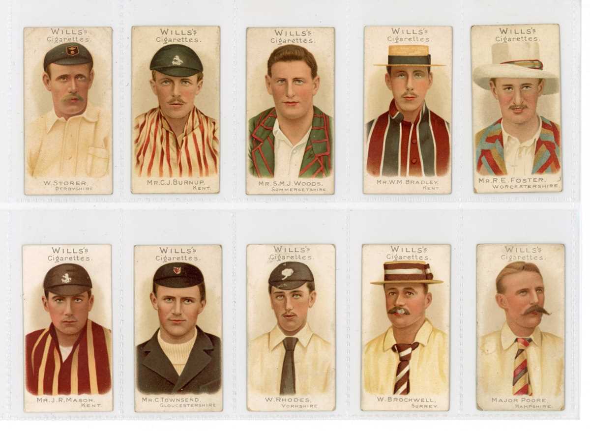 A set of 50 Wills 'Cricketers Series' cigarette cards circa 1901, together with 16 Wills ‘ - Image 8 of 19