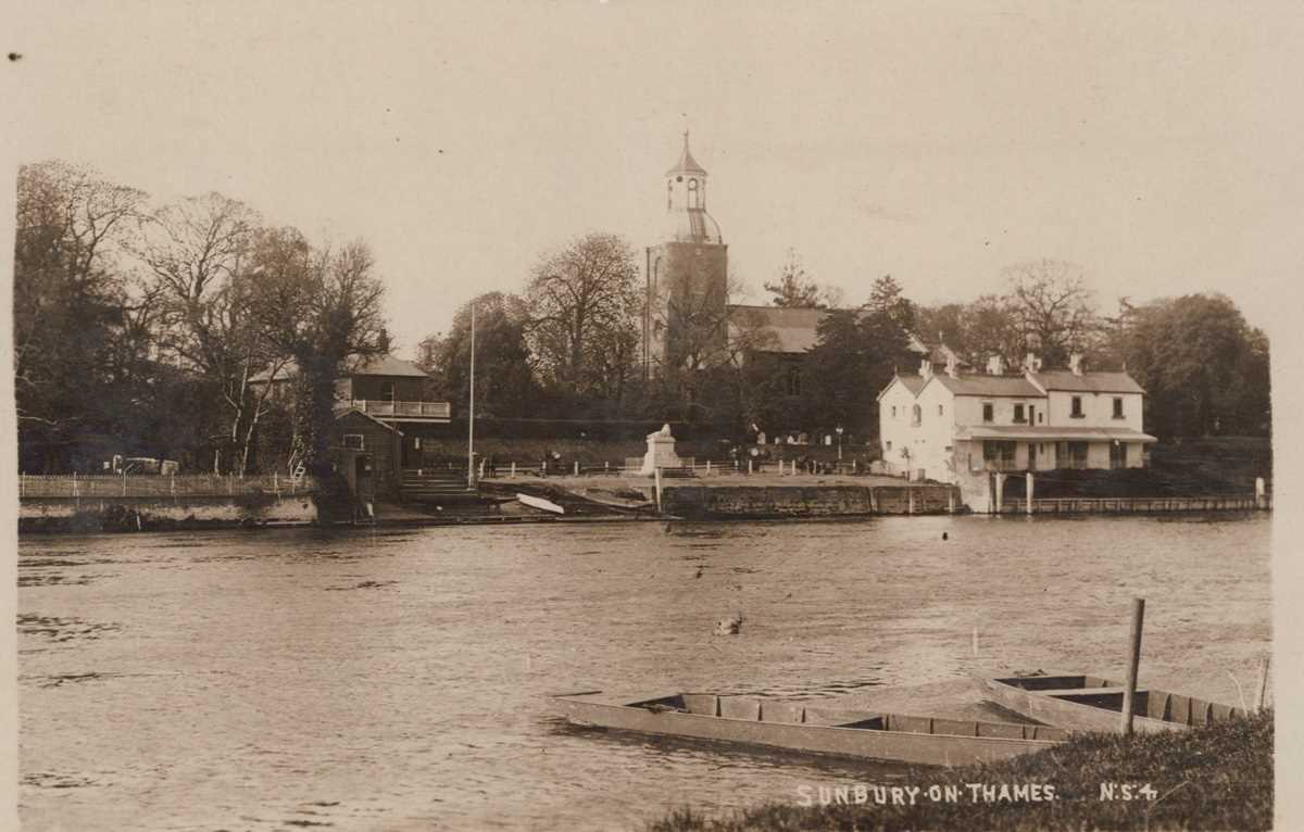 A collection of 45 postcards of Sunbury-on-Thames in Surrey, including postcards titled ‘Sunbury - Image 10 of 10
