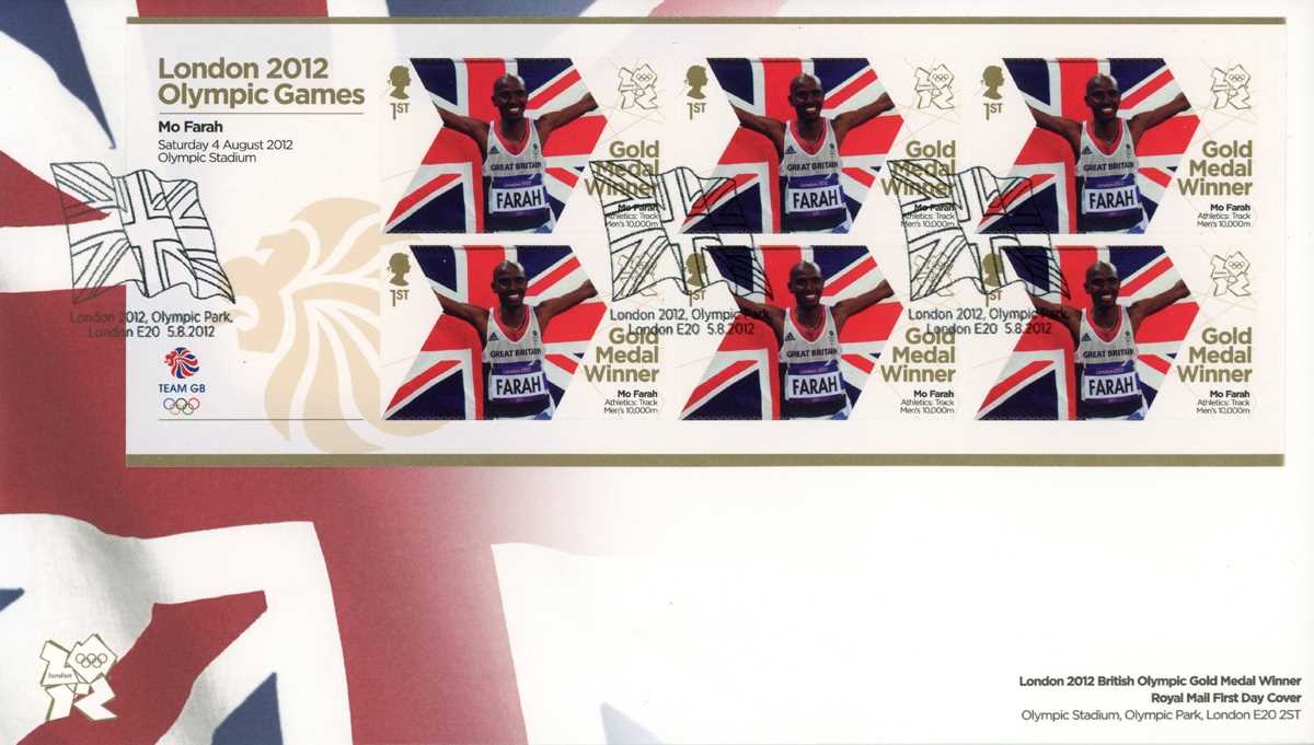 Great Britain London 2012 Winners first day cover collection including Para Olympics.