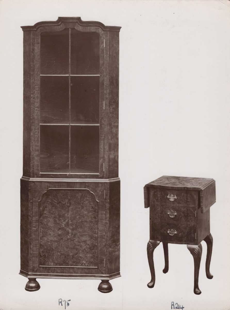 PHOTOGRAPHS. A collection of ten postcards and approximately 145 photographs of furniture, circa - Image 10 of 13