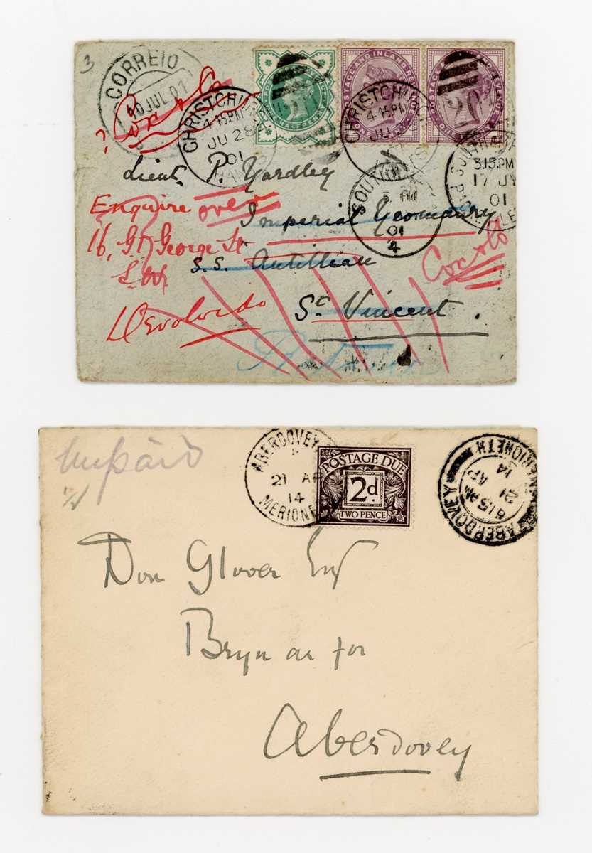 Great Britain postal history from pre stamp covers (8), 1841 1d red browns, 1d reds, postmarks, - Image 7 of 9