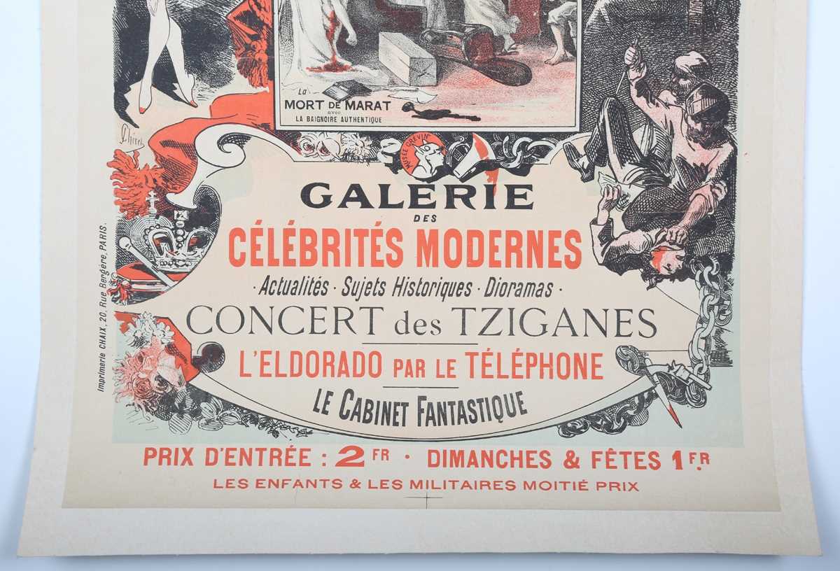 POSTER. A late 19th/early 20th century lithographed poster by Jules Chéret for ‘Musée Grévin Galerie - Image 3 of 4