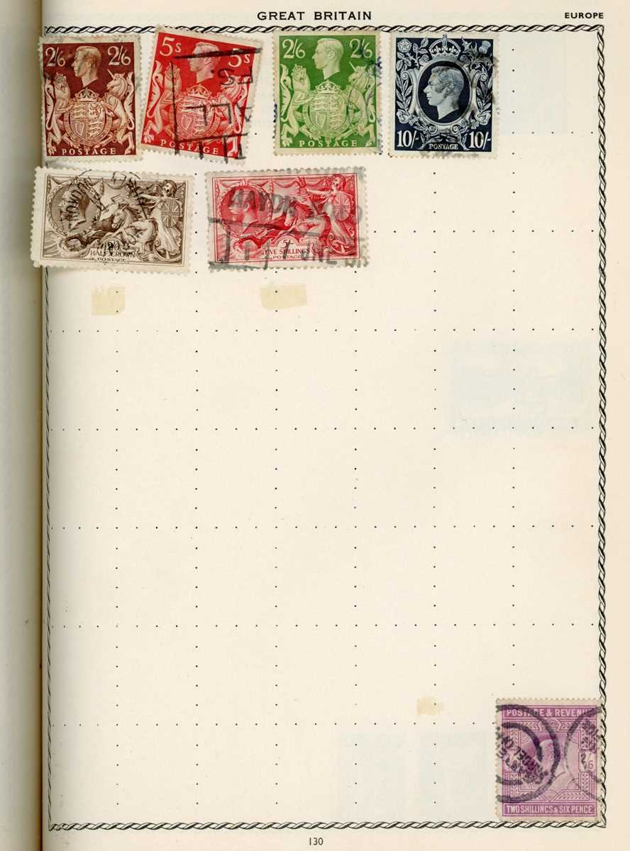 World stamps in Triumph album with Great Britain British Commonwealth, nothing after 1950s. - Image 4 of 5