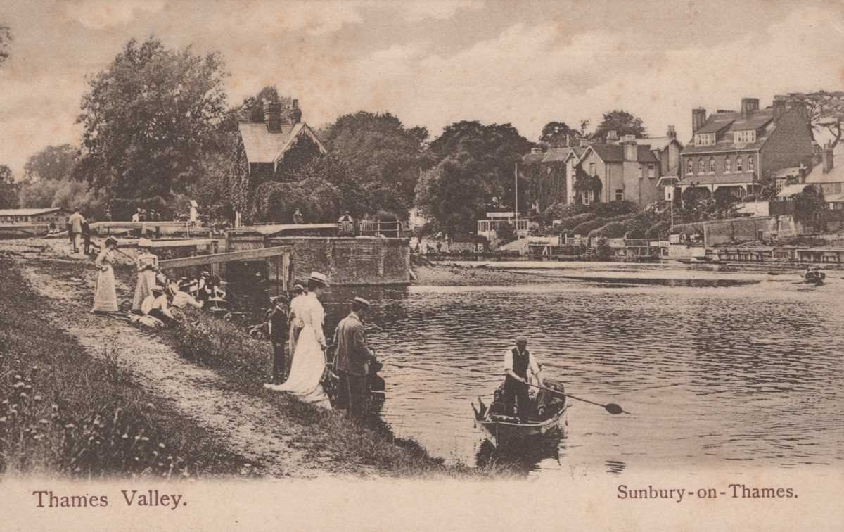 A collection of 45 postcards of Sunbury-on-Thames in Surrey, including postcards titled ‘Sunbury - Image 6 of 10