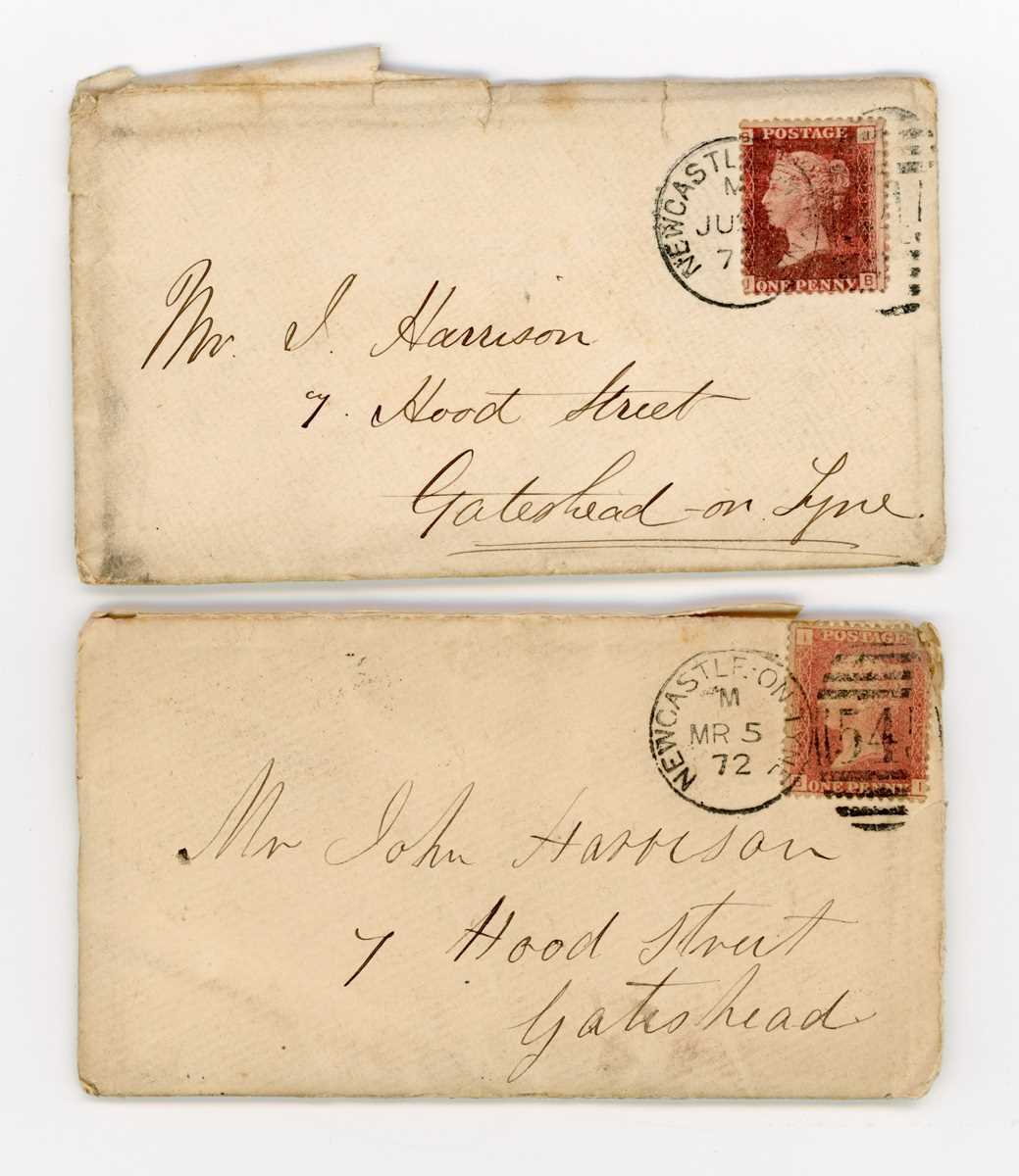 A group of postal history with Great Britain 1d reds, 1871 ½d Plate 6 on wrapper, Japan. - Bild 4 aus 5