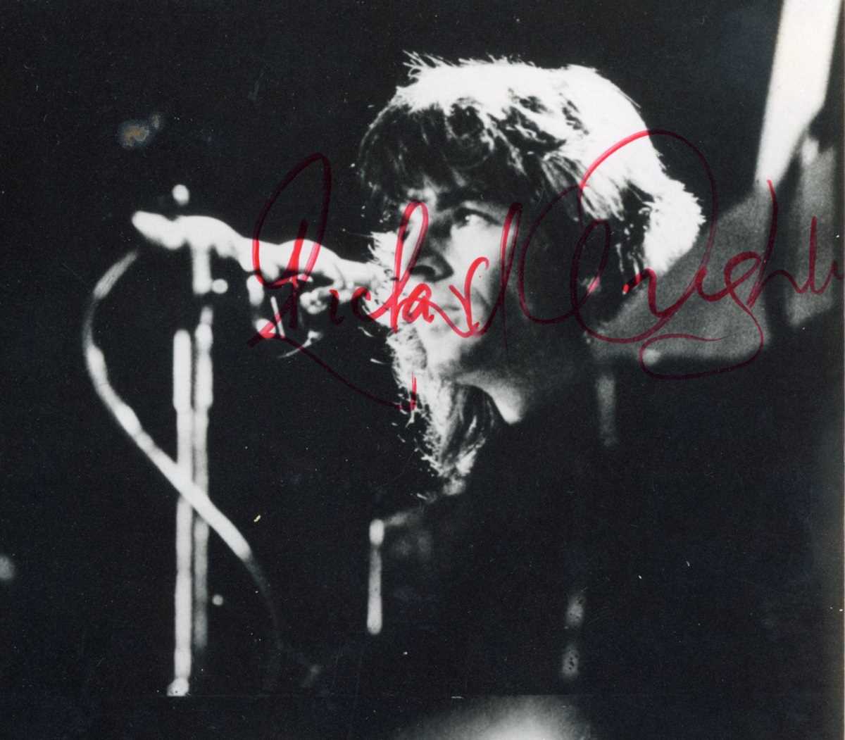 AUTOGRAPHS. A black and white photograph signed by four members of the band Pink Floyd, David ‘Dave’ - Image 3 of 6