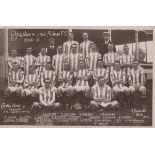 A group of 8 photographic postcards relating to Brighton and Hove Football Club, including a 1908-